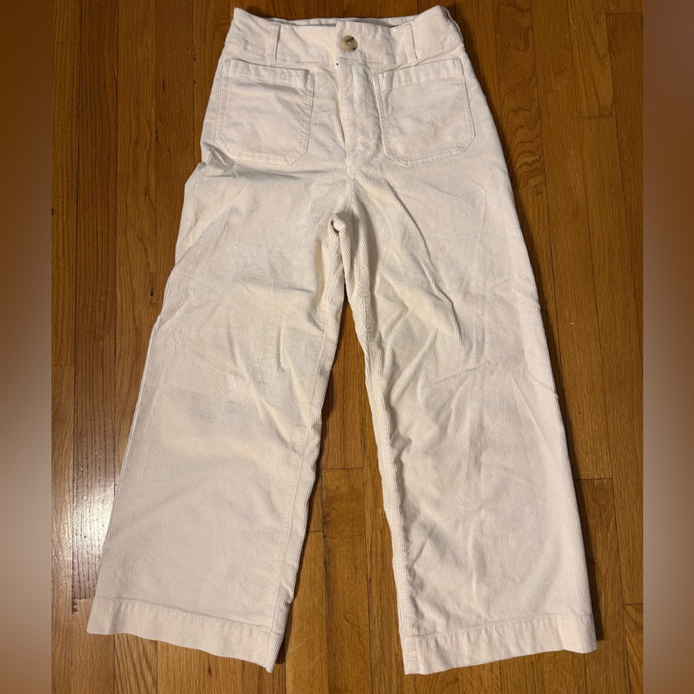 Anthropologie Maeve The Colette Corduroy Pants - Cream